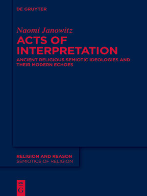 cover image of Acts of Interpretation